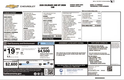 2026 Chevrolet Colorado WT