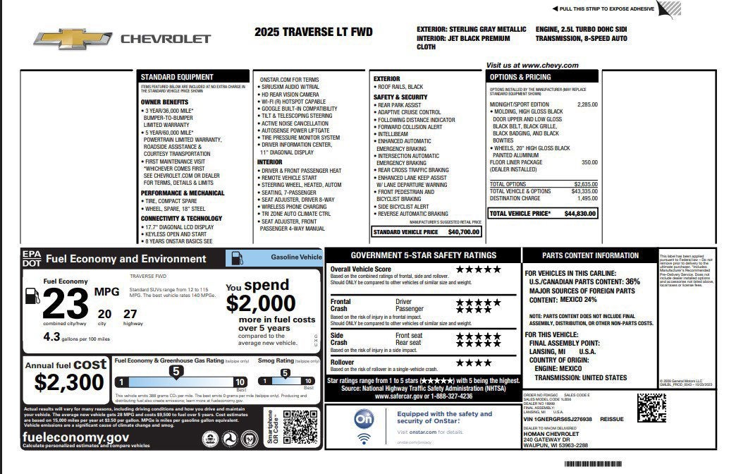 2025 Chevrolet Traverse LT