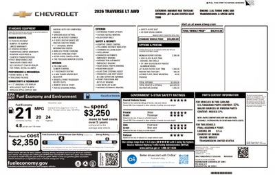 2026 Chevrolet Traverse LT