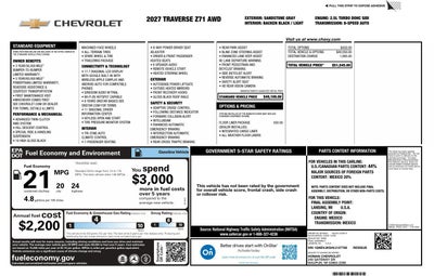 2027 Chevrolet Traverse Z71