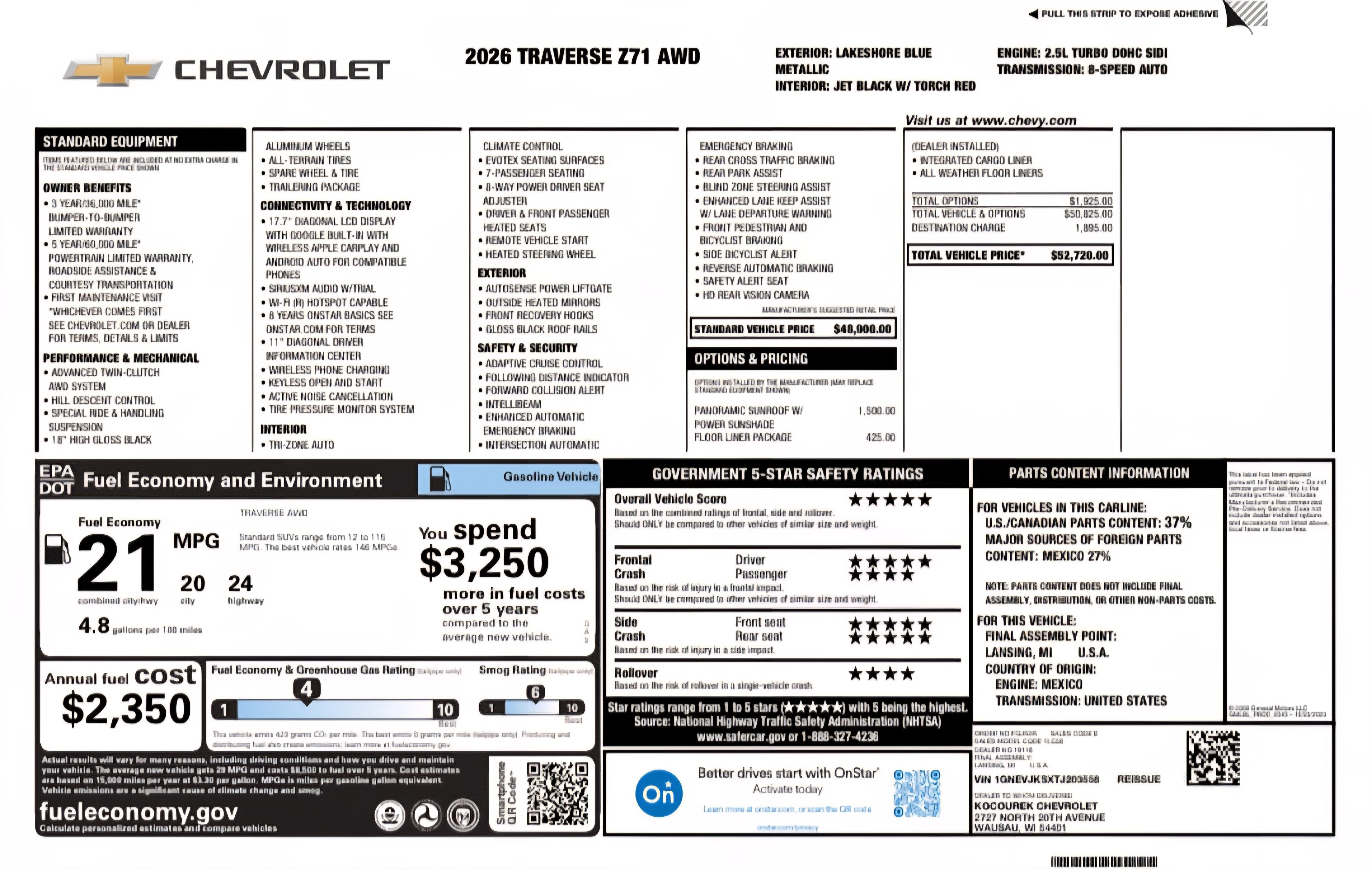 2026 Chevrolet Traverse Z71