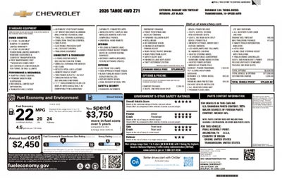 2026 Chevrolet Tahoe Z71