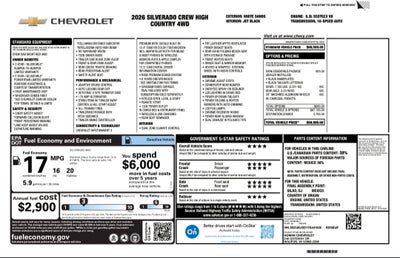 2026 Chevrolet Silverado 1500 High Country