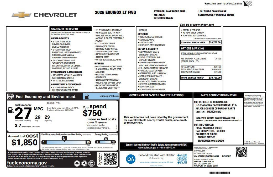 2026 Chevrolet Equinox LT
