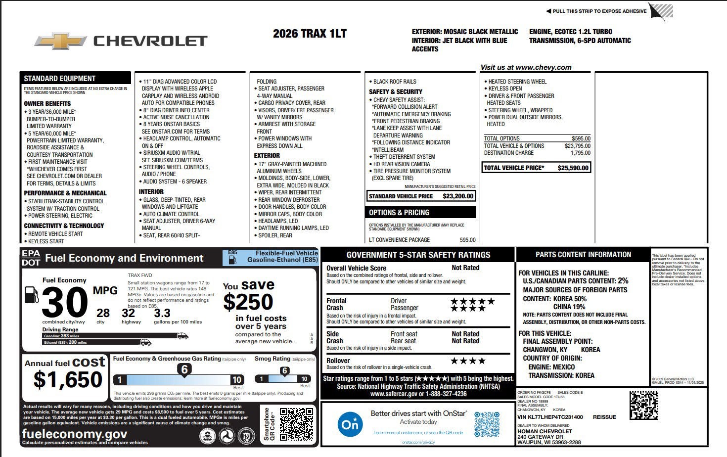 2026 Chevrolet Trax LT