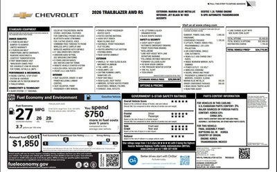 2026 Chevrolet Trailblazer RS